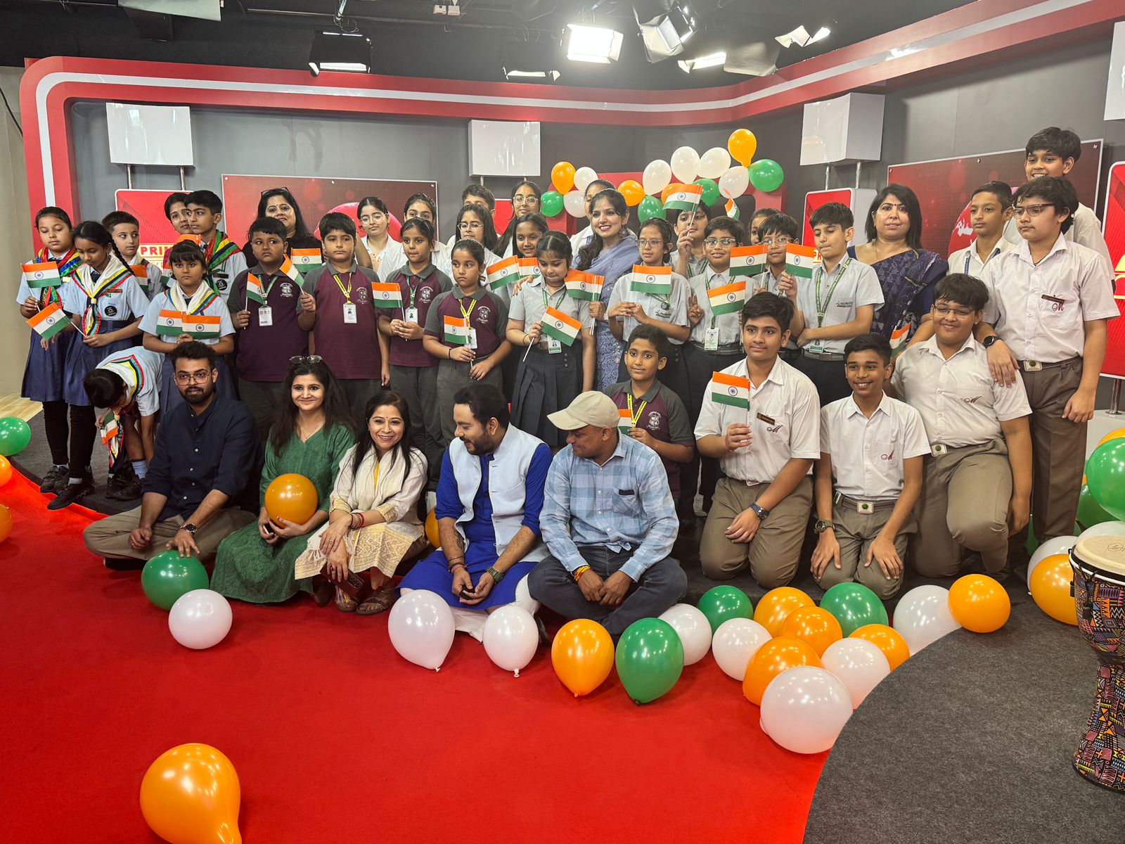 Mayoor School Students Shine on Prime News for Independence Day